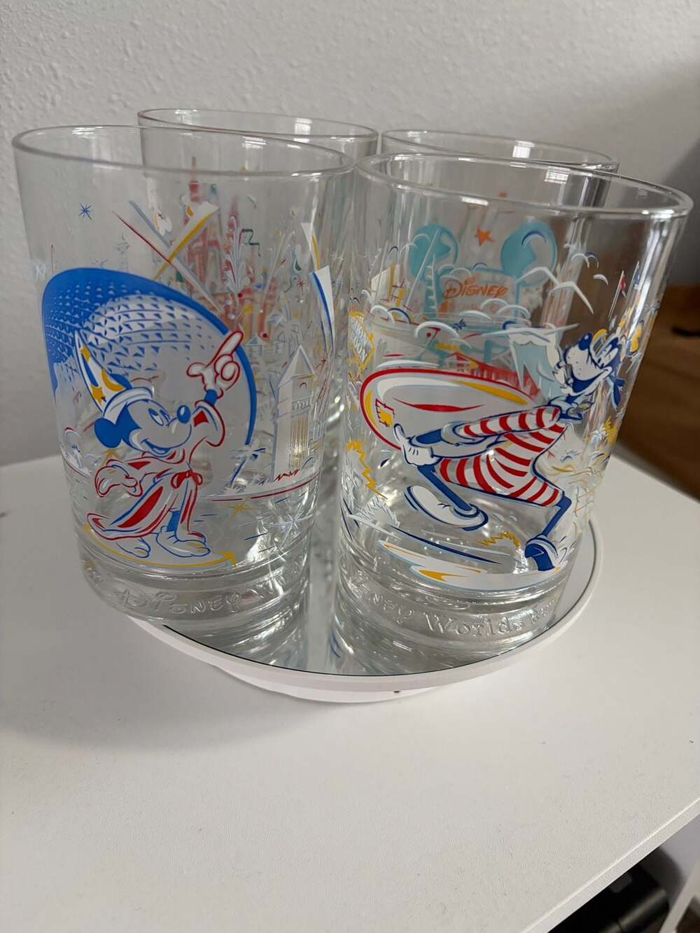 Set of 4 Vintage McDonald's Disney 25th Anniversary 'Remember the Magic' Glasses